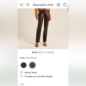 Abercrombie & Fitch Brown Straight Leg Pants